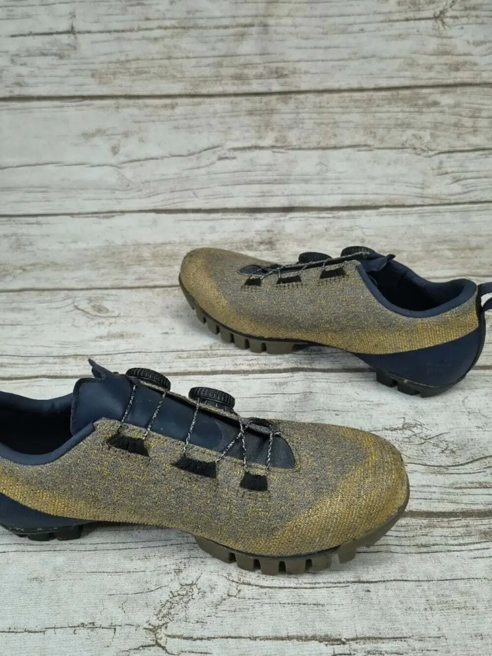Rapha Explore Powerweave Gravel Cycling Shoes EU 38 US 5.75 Dual BOA Yellow Gray
